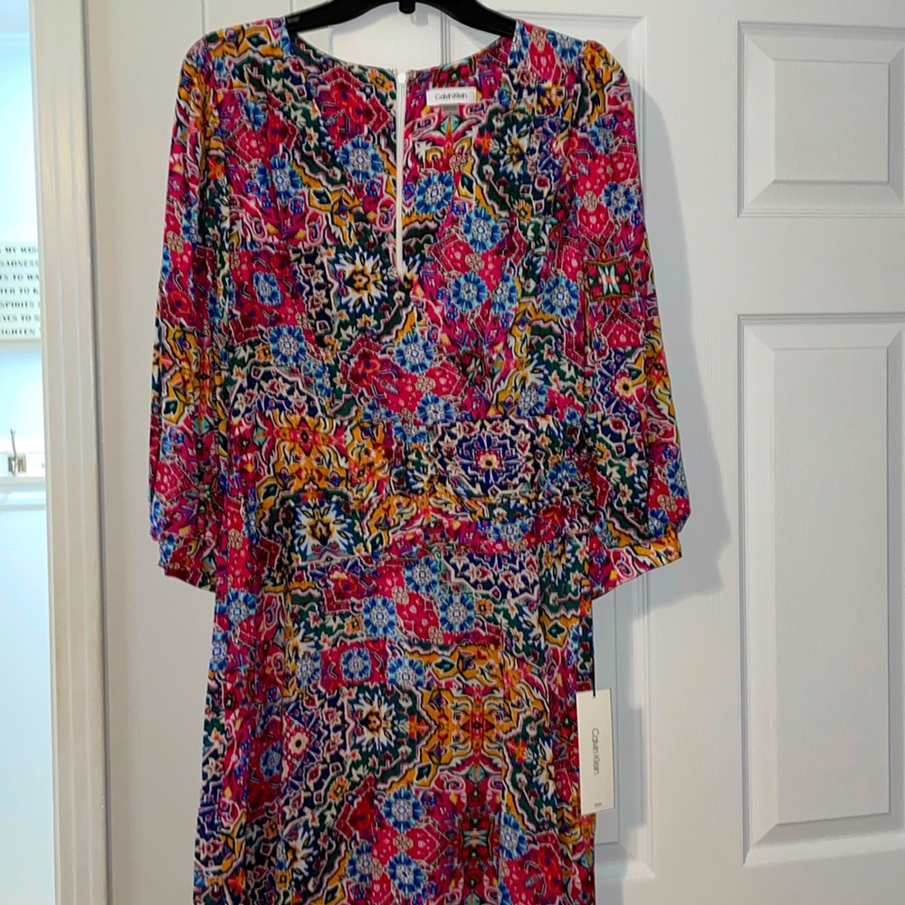 Calvin Klein dress. Size 8. Multi